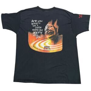 Vintage 90s‎ Hiram Walker LAVA Cruel & Unusual Horror Graphic T-Shirt - XL